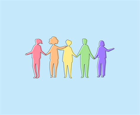 diversity people holding hands illustration line art stock vector 14765396 Vector Art at Vecteezy