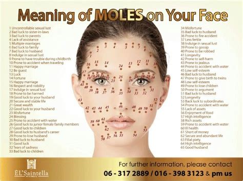 Meaning of Every Mole on Your Face