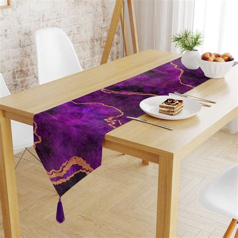 Purple Abstract Table Runner – Rizaries