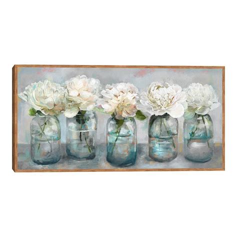 Fine Art Canvas Fresh Picked Peonies Canvas Wall Art | Framed canvas art, Canvas art, Canvas art ...