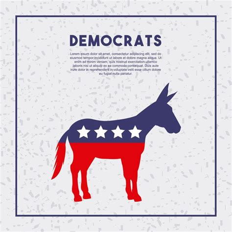 Premium Vector | Democrat political party animal