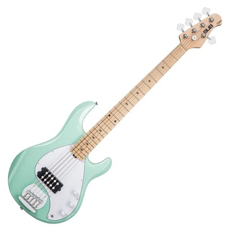 Sterling SUB Ray5 Bass MN, Mint Green at Gear4music