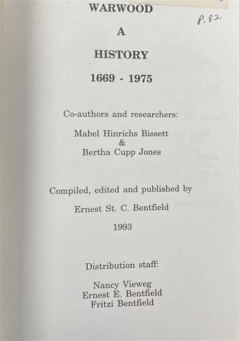 Warwood a History: 1669-1975 [Wheeling WV] by Mabel Hinrichs Bissett, Bertha Cupp Jones; Editor ...