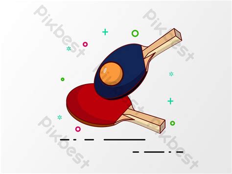 Drawing Cartoon Table Tennis Element Design PNG Images | AI Free ...