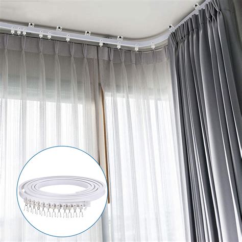 Huis Gordijnen: roedes, eindstukken 5 Meters Bendable Ceiling Curved Curtain Track Flexible ...