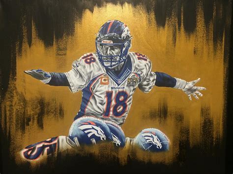 Peyton Manning Super Bowl 50 Painting by Jimmy James | Fine Art America