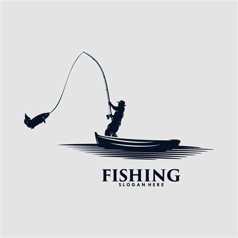 vector fishing logo design template 11224027 Vector Art at Vecteezy