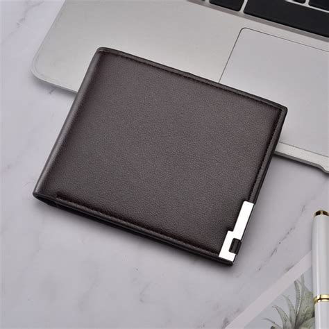 New Slim Ultra-thin Casual Leather Short Bifold Wallets for Men