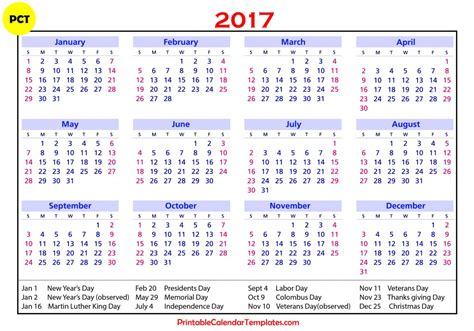 Free Printable calendar 2017 | Printable Calendar Templates