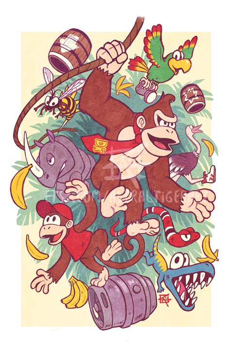 Donkey Kong Country 11x17 Fan Art Print - Etsy Canada