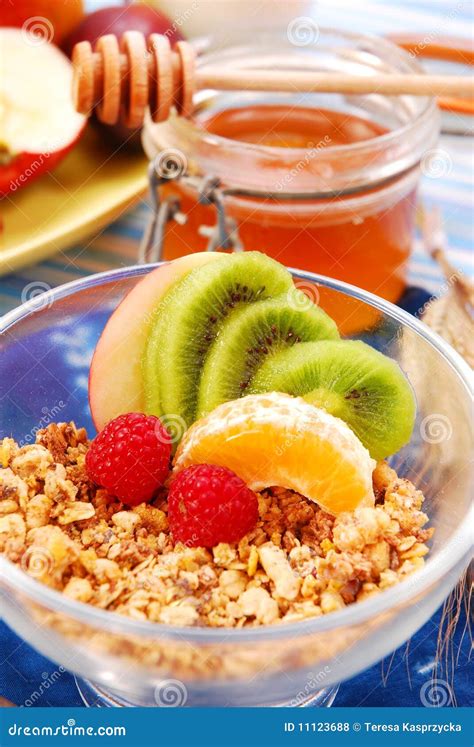 Muesli with Fresh Fruits As Diet Breakfast Stock Photo - Image of fruits, meal: 11123688