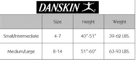 Dance Etc. | danskin-girls-tight-size-chart