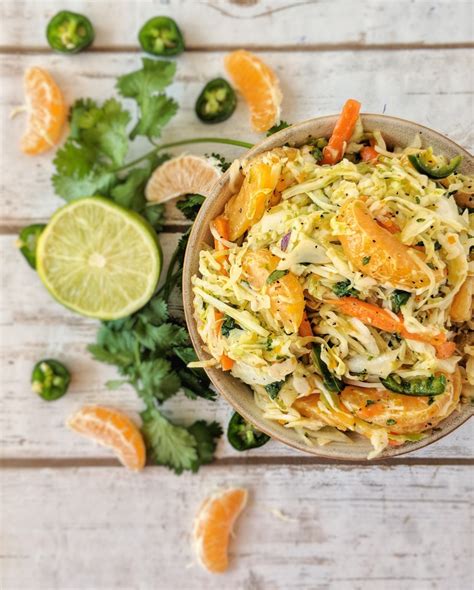 5 Minute Spicy Citrus Cilantro Coleslaw