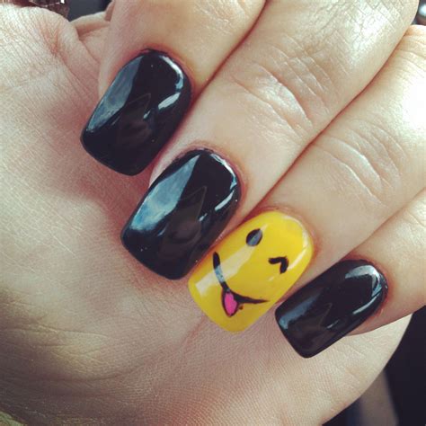 Smiley face on your nails. Make a statement of who you are. FUN!!!! | Nails, Nail art designs ...