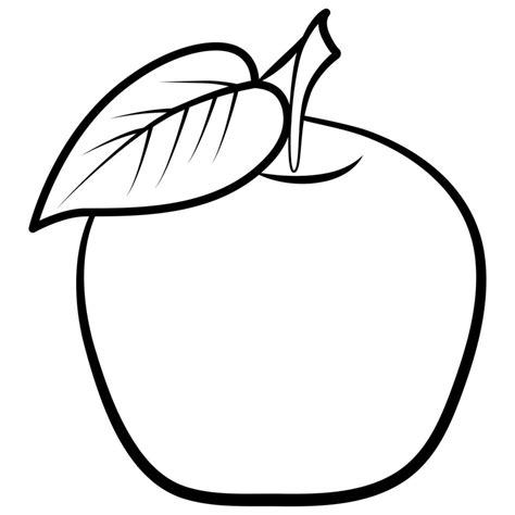 Free Apple outline 21333427 Vector Art at Vecteezy