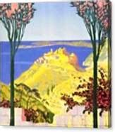 Vintage Travel French Castles Cote d'azur Painting by Antique Paper ...