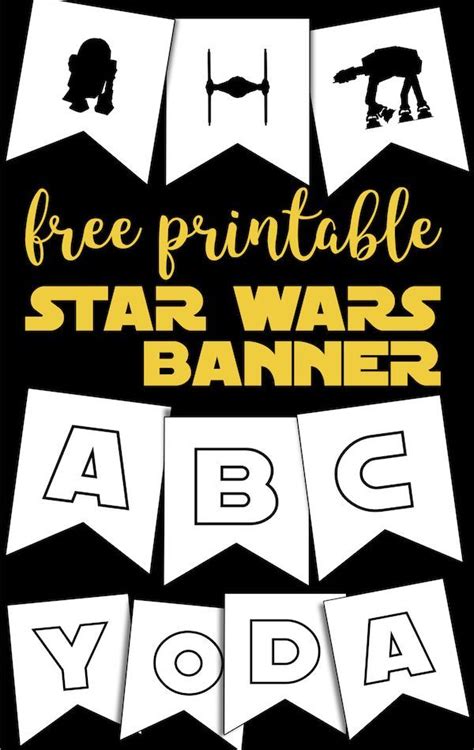 Star Wars Printables { Free Star Wars Printable Banner } - Paper Trail Design | Star wars ...