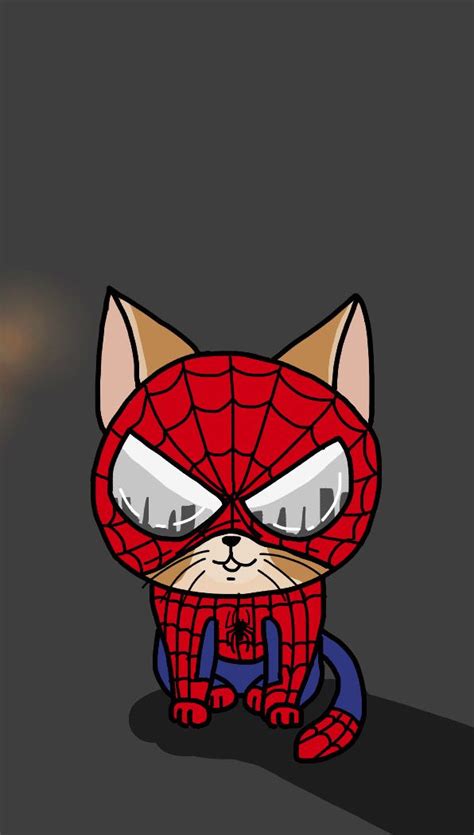 Spidercat wallpaper drawing | Spiderman drawing, Spiderman cute, Marvel ...