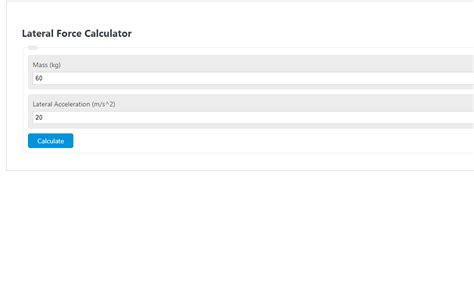 Lateral Force Calculator - Calculator Academy