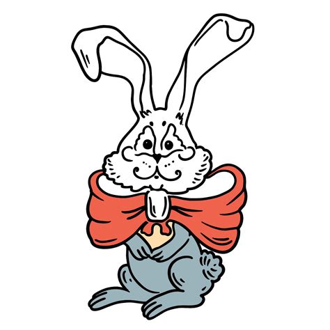 Bunny with a Bow coloring page ♥ Print and Online Free!