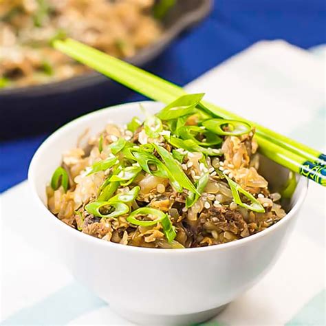 Keto Fried Rice with Asian Shredded Beef Recipe - Easy & Healthy!