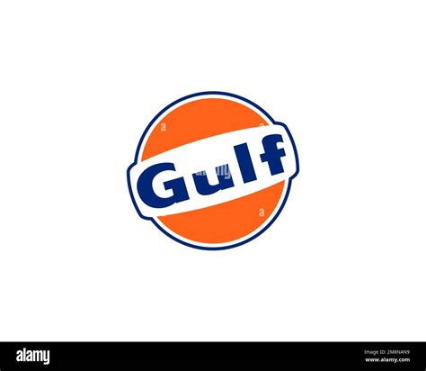 Gulf Oil, rotated logo, white background Stock Photo - Alamy