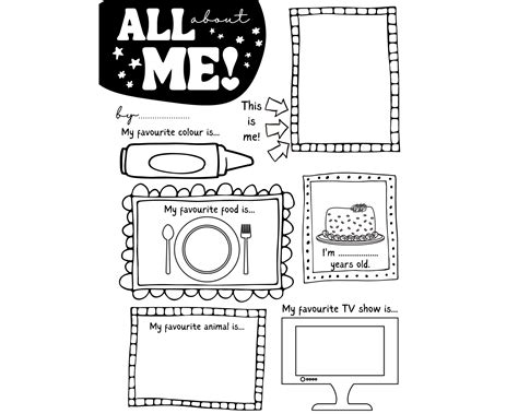 All About Me Poster School Printable Back to School Project - Etsy