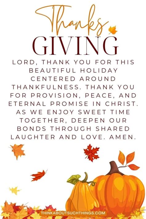 10 Simple Thanksgiving Dinner Prayers To Say Grace | Think About Such ...