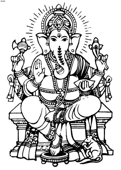 Outline Goddess Ganesh - ClipArt Best Arte Ganesha, Pintura Ganesha, Ganesha Sketch, Ganesha ...