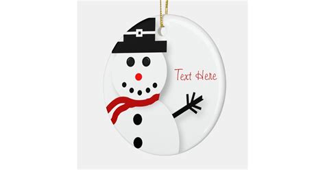 Personalized Snowman Christmas Ornaments | Zazzle