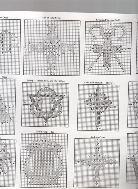 pg 9 - 55 Favorite Christian Symbols | Chrismon patterns, Christian cross stitch, Cross stitch tree