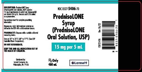 Prednisolone Syrup - FDA prescribing information, side effects and uses