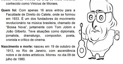 Vinicius de Moraes - Biografia e Atividades ~ Atividades da Tia ANNA