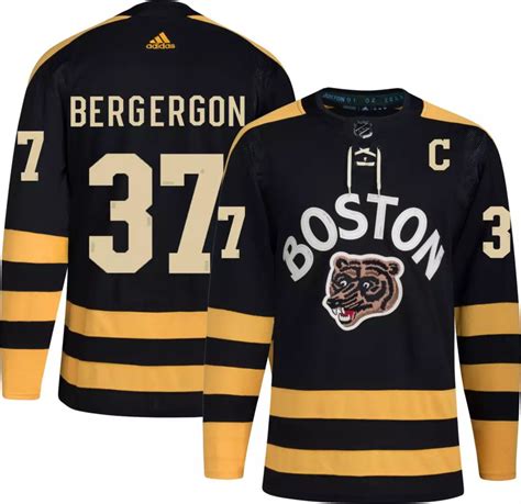 Boston Bruins #37 Patrice Bergeron Black 2023 Winter Classic Authentic ...