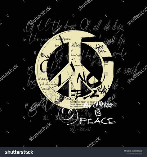 Peace Hippie Symbol Peace Hand Drawn Stock Vector (Royalty Free ...