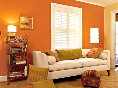 10 Ideas of orange paint colors for living room