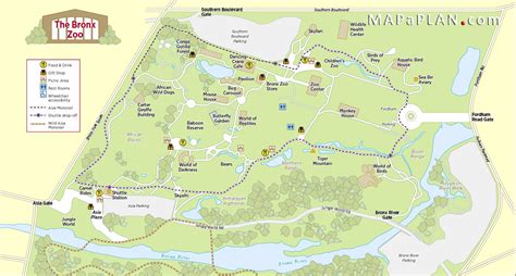 Bronx zoo fun locations - New York map