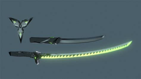 Genji weapons - 3D model by AudoOstoddin4226 [9f8ada9] - Sketchfab