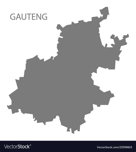 Gauteng south africa map grey Royalty Free Vector Image