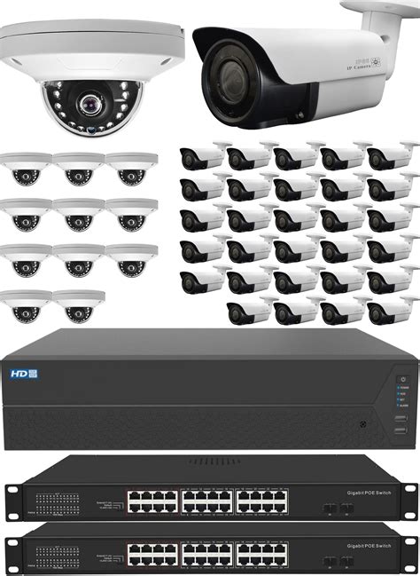 42 Camera System : (1) 64 Channel NVR + (2) 6TB HDD + (12) Dome + (30 ...