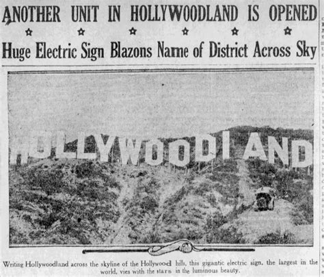 Hollywoodland Sign Black And White