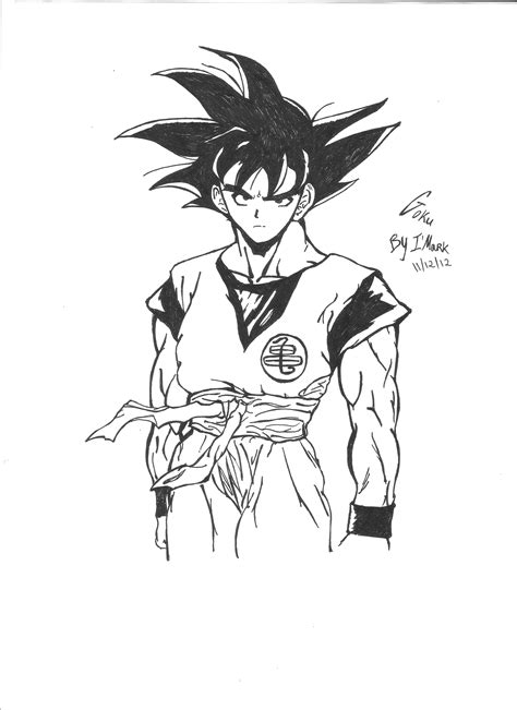 Drawing of Goku - Dragon Ball Z by Markth23 on DeviantArt