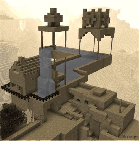 M.C. Escher 'Impossible waterfall' Art (credit to nemecle) : r/Minecraft