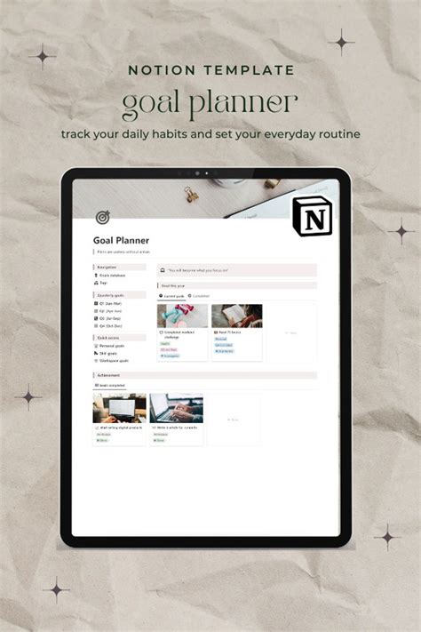 Notion Template Goal Planner | Keep on Track All Your Goal Every Year · Karyakarsa