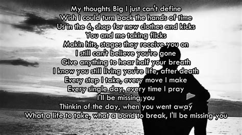 I'll Be Missing You Lyrics - Missing you lyrics. I'll Be Missing You ...