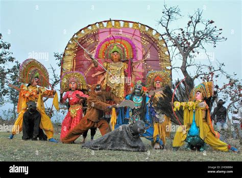 image of chhau dance programme at purulia Stock Photo - Alamy