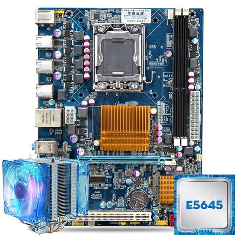 HUANAN X58 motherboard CPU combos with cooler X58 LGA 1366 motherboard micro-ATX desktop ...