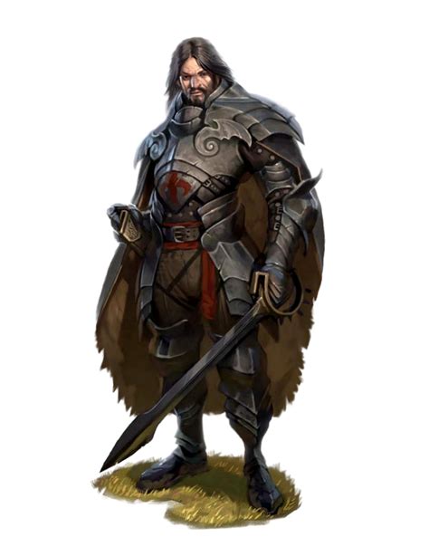 Male Human Fighter Warrior - Pathfinder PFRPG DND D&D 3.5 5E 5th ...