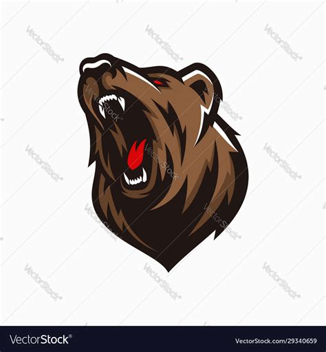 Modern professional grizzly bear logo Royalty Free Vector