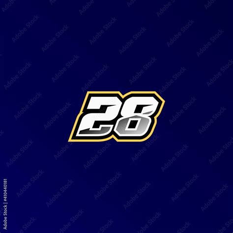 Design number 28 racing logo vector Stock Vector | Adobe Stock